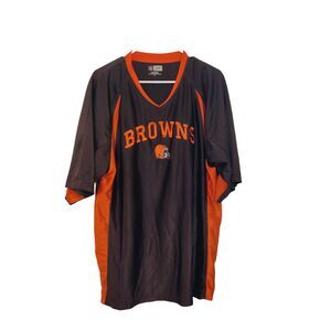 NFL Men's Jersey Cleveland Browns Size XL Short Sleeve Brown/Orange.